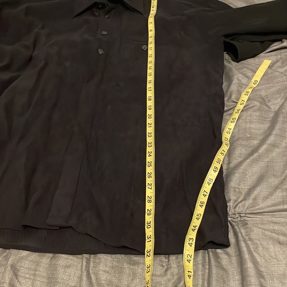 Jack Lipson Heavy Textured Button Down Black shirt SZ XL GUC B1015 - Picture 8 of 8